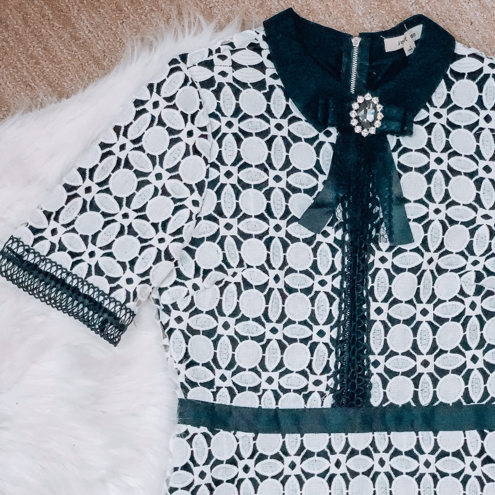 Black & White Crochet Dress
